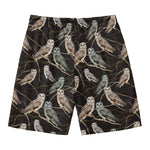 Night Owl Pattern Print Men's Swim Trunks