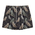 Night Owl Pattern Print Mesh Shorts
