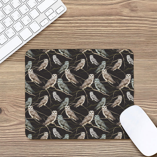 Night Owl Pattern Print Mouse Pad