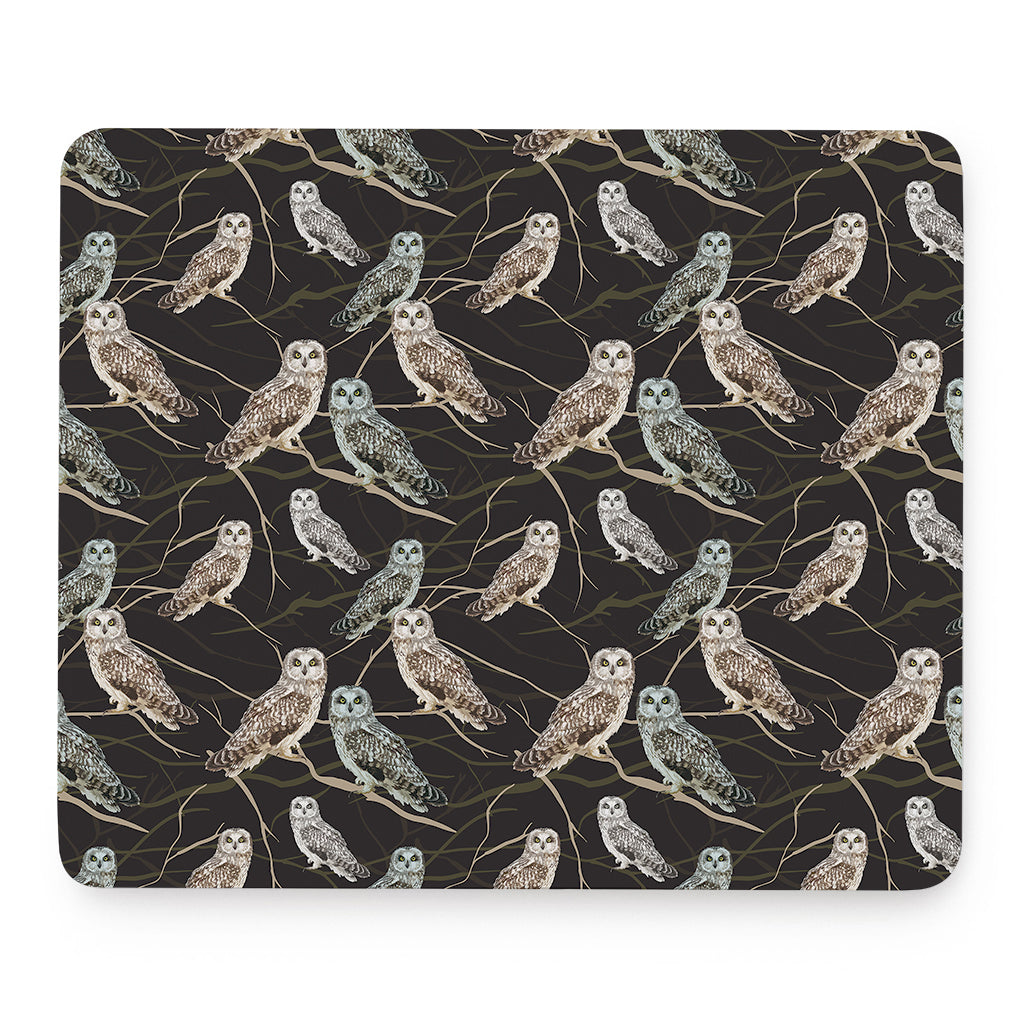 Night Owl Pattern Print Mouse Pad