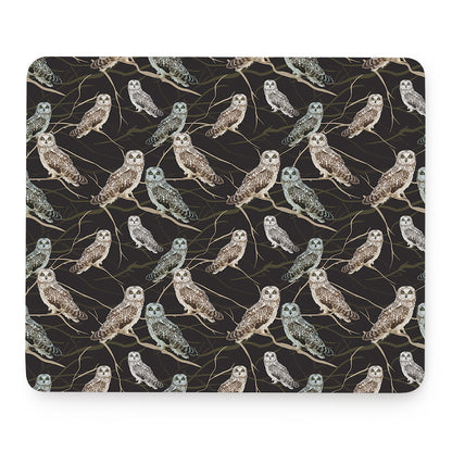 Night Owl Pattern Print Mouse Pad