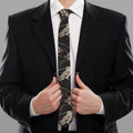 Night Owl Pattern Print Necktie
