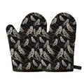 Night Owl Pattern Print Oven Mitts