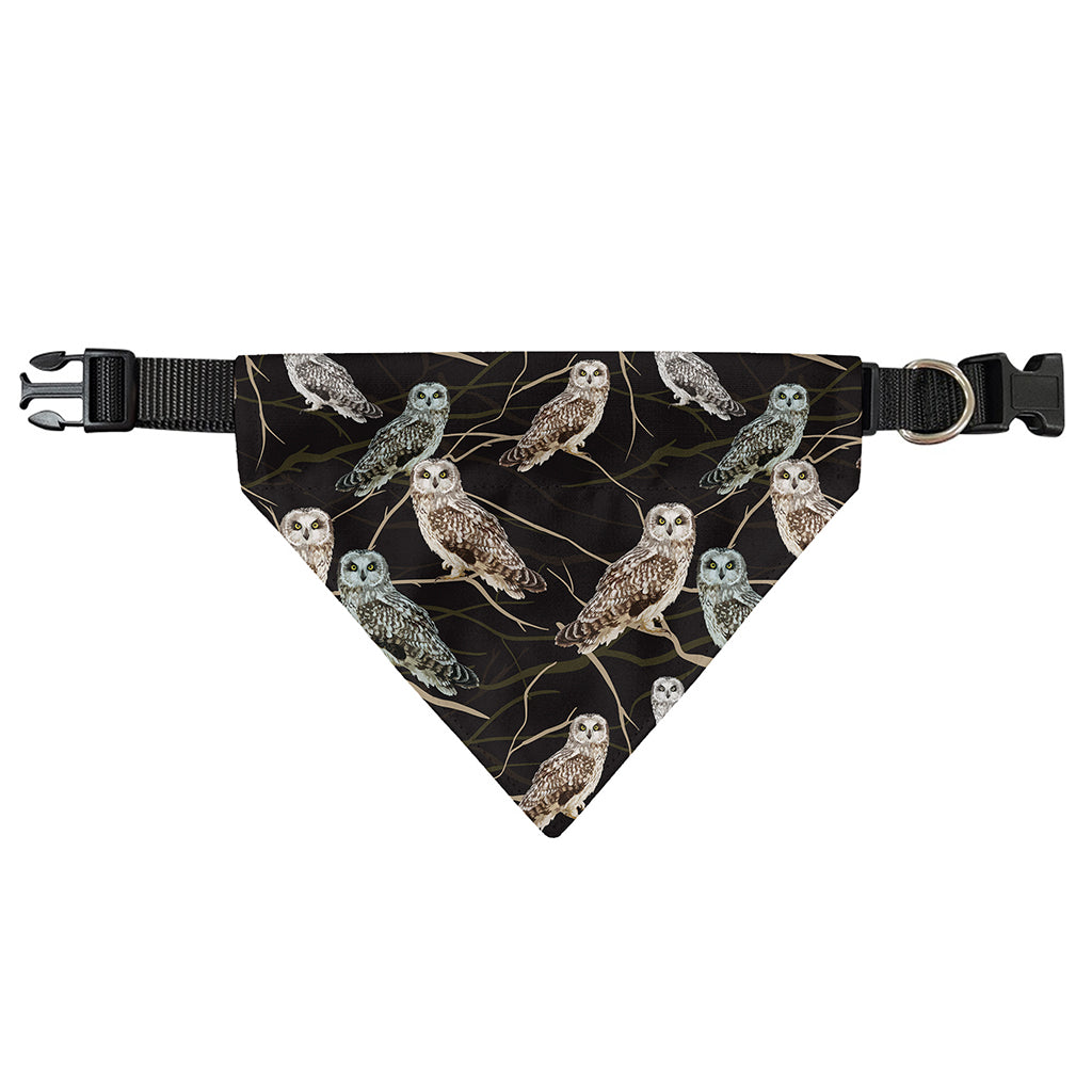 Night Owl Pattern Print Over The Collar Dog Bandana