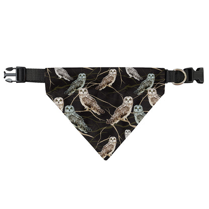 Night Owl Pattern Print Over The Collar Dog Bandana
