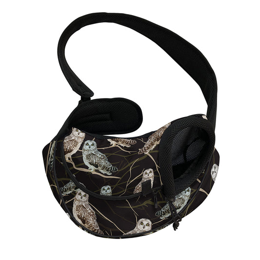 Night Owl Pattern Print Pet Sling Carrier