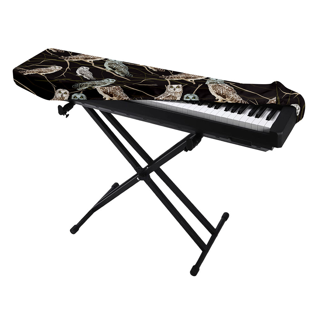 Night Owl Pattern Print Piano Keyboard Cover