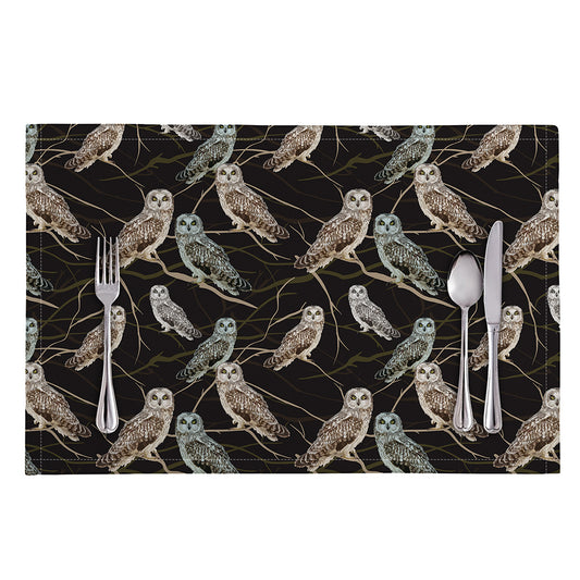 Night Owl Pattern Print Placemat