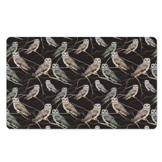 Night Owl Pattern Print Polyester Doormat