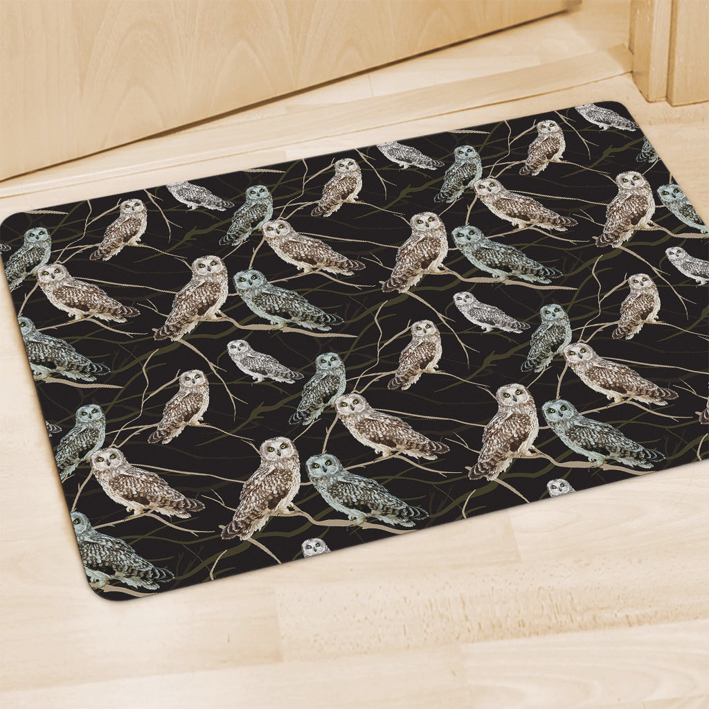 Night Owl Pattern Print Polyester Doormat