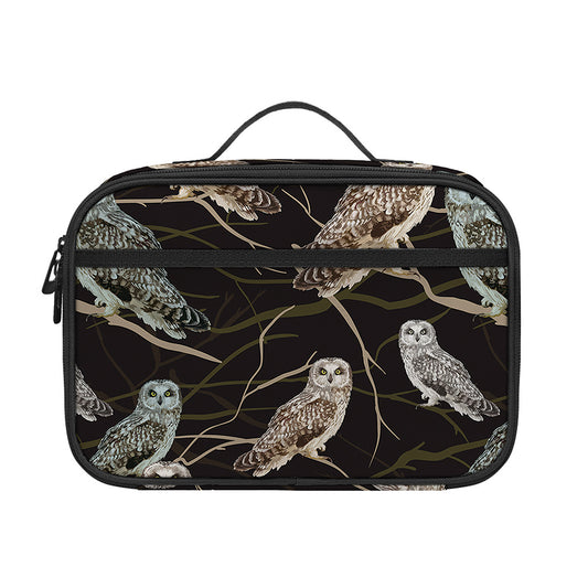 Night Owl Pattern Print Portable Lunch Bag