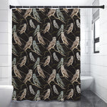 Night Owl Pattern Print Premium Shower Curtain