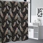 Night Owl Pattern Print Premium Shower Curtain