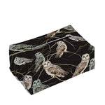 Night Owl Pattern Print Rectangle Tissue Box Cover