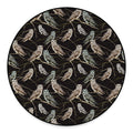 Night Owl Pattern Print Round Floor Mat