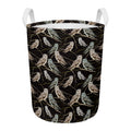 Night Owl Pattern Print Round Laundry Basket