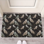 Night Owl Pattern Print Rubber Doormat