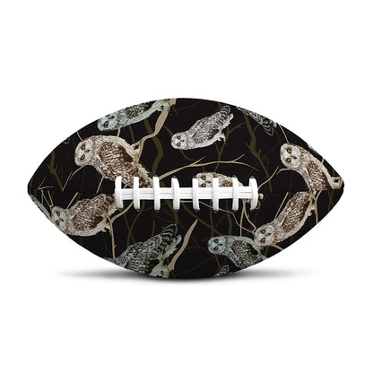 Night Owl Pattern Print Rugby Ball