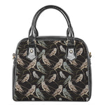 Night Owl Pattern Print Shoulder Handbag