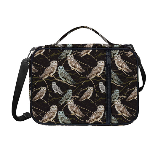 Night Owl Pattern Print Shoulder Strap Bible Bag