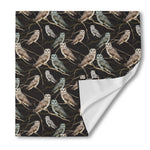 Night Owl Pattern Print Silk Bandana