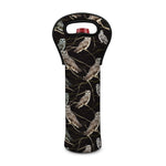 Night Owl Pattern Print Single Neoprene Wine Tote