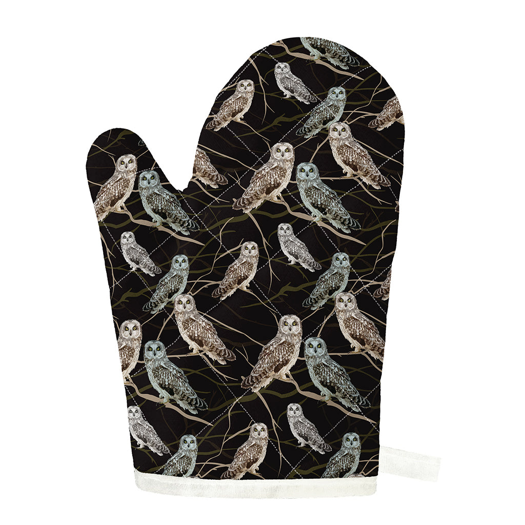 Night Owl Pattern Print Single Oven Mitt