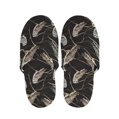 Night Owl Pattern Print Slippers
