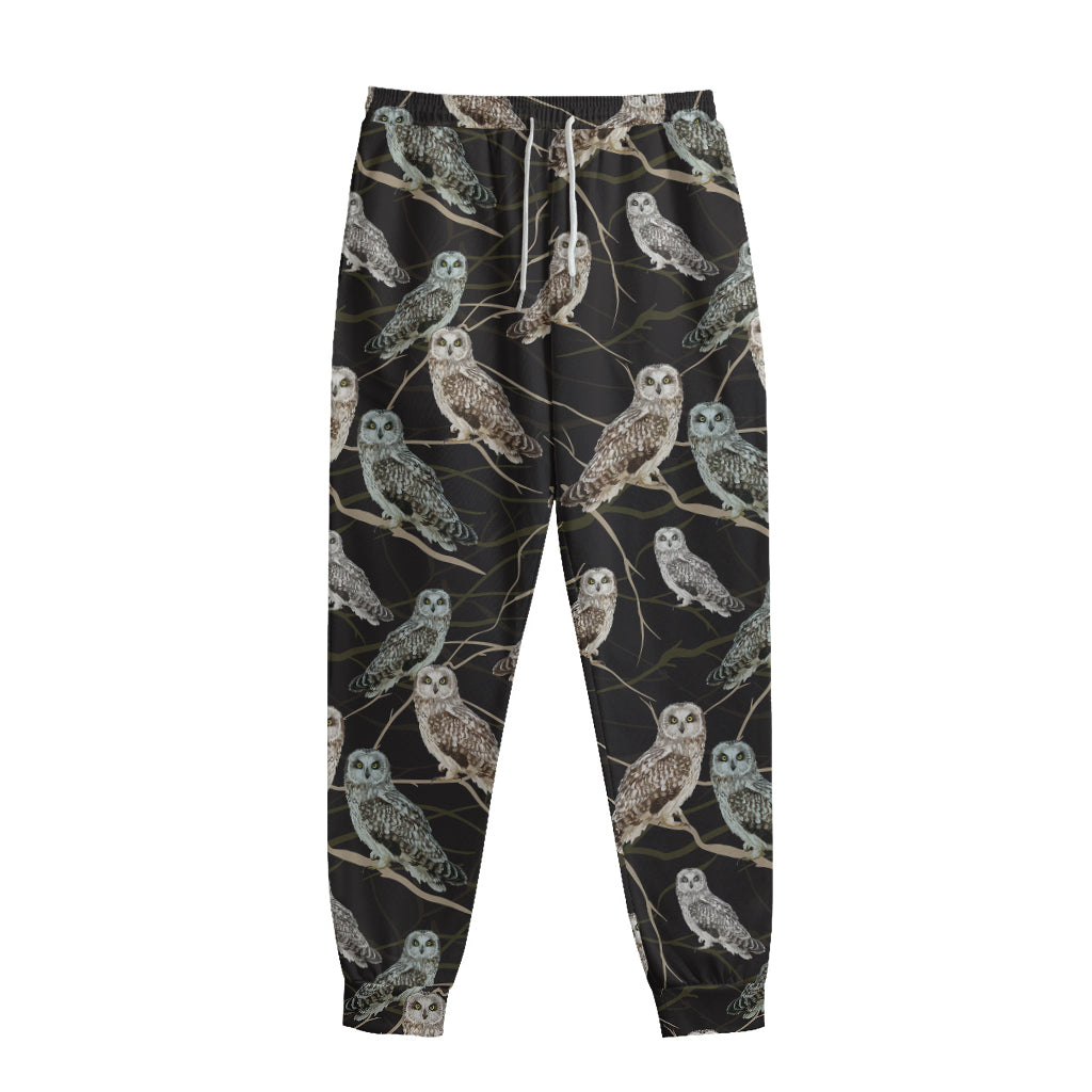 Night Owl Pattern Print Sweatpants