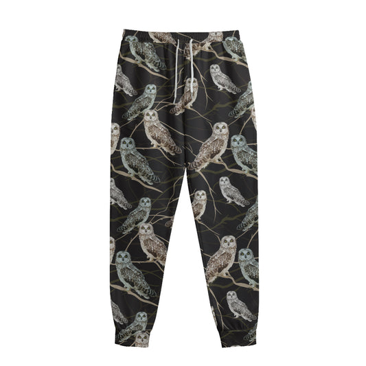 Night Owl Pattern Print Sweatpants