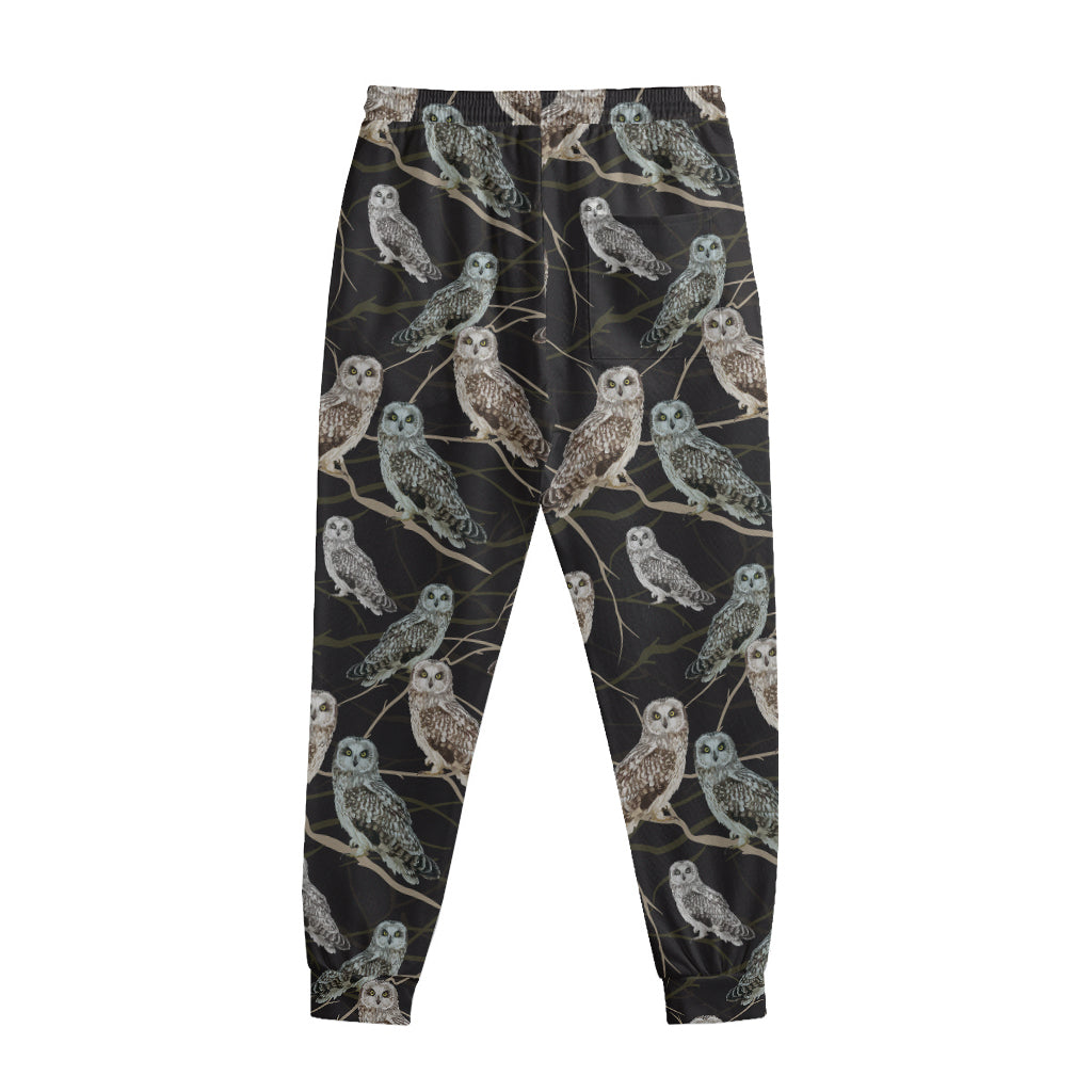 Night Owl Pattern Print Sweatpants