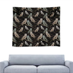 Night Owl Pattern Print Tapestry