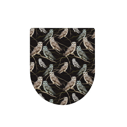 Night Owl Pattern Print Toilet Lid Cover