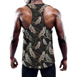 Night Owl Pattern Print Training Tank Top