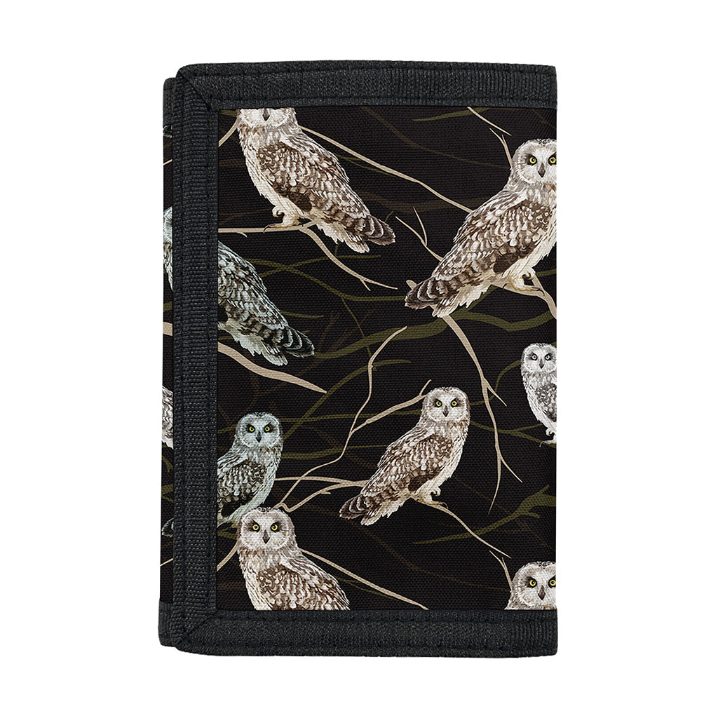Night Owl Pattern Print Trifold Wallet