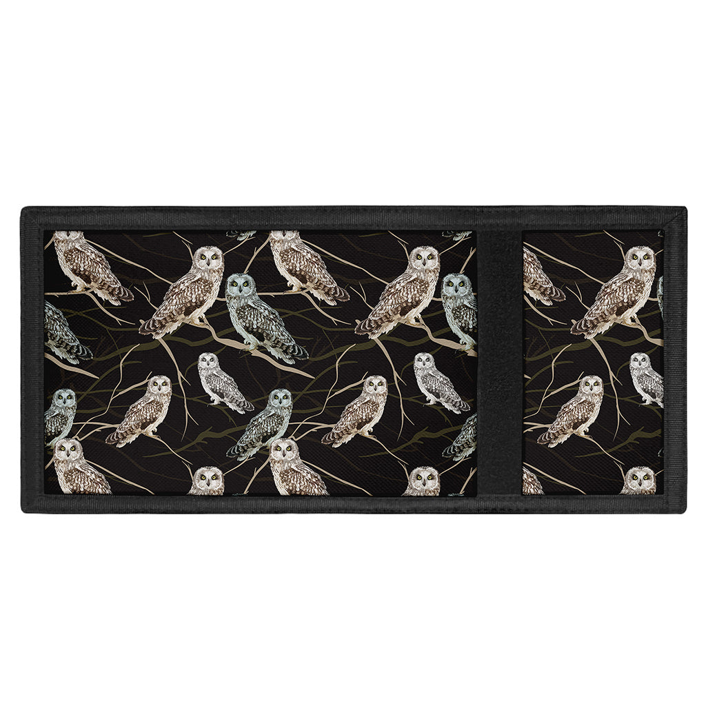 Night Owl Pattern Print Trifold Wallet