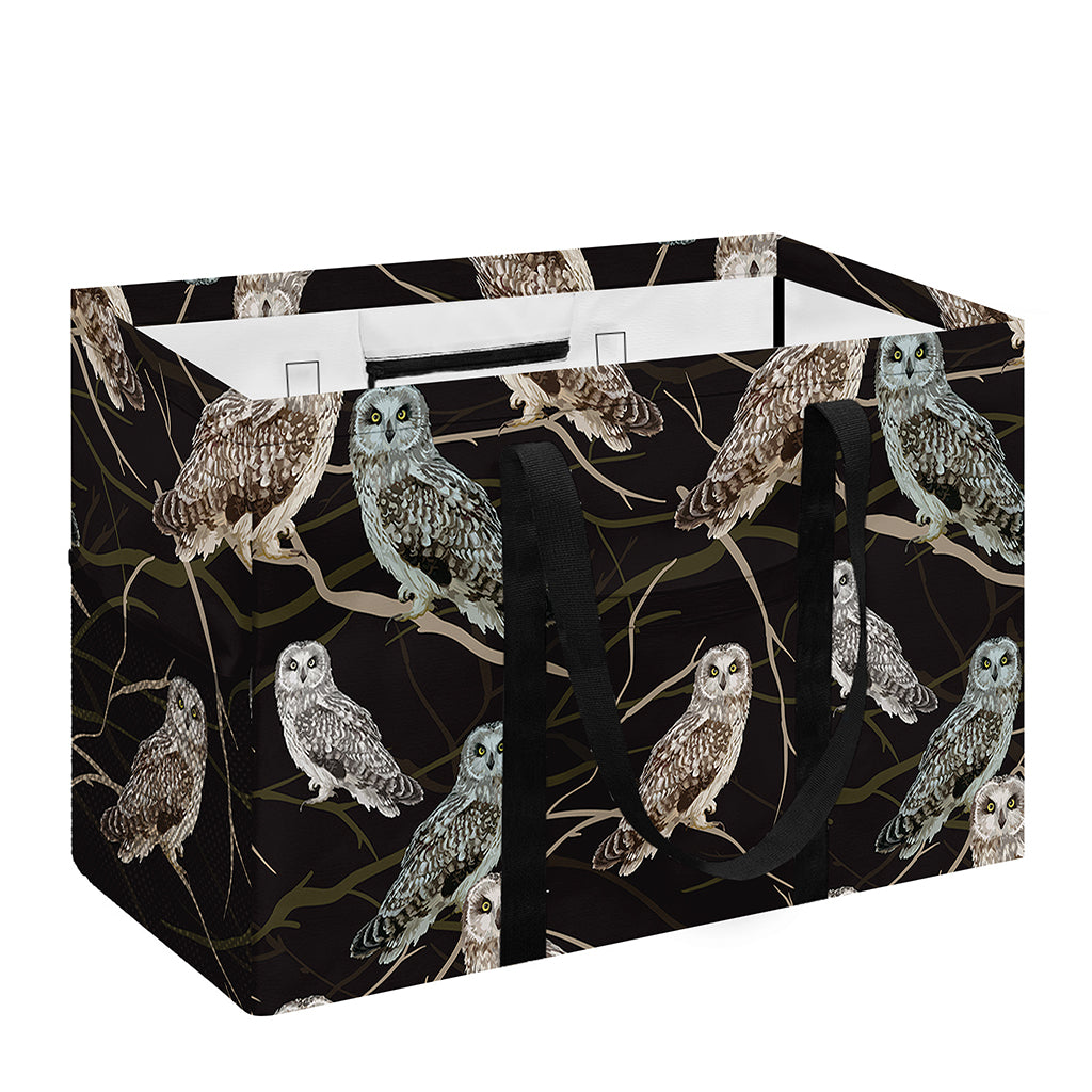 Night Owl Pattern Print Utility Tote Bag