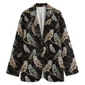 Night Owl Pattern Print Women's Blazer