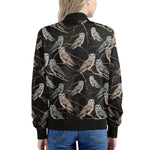 Night Owl Pattern Print Women's Bomber Jacket