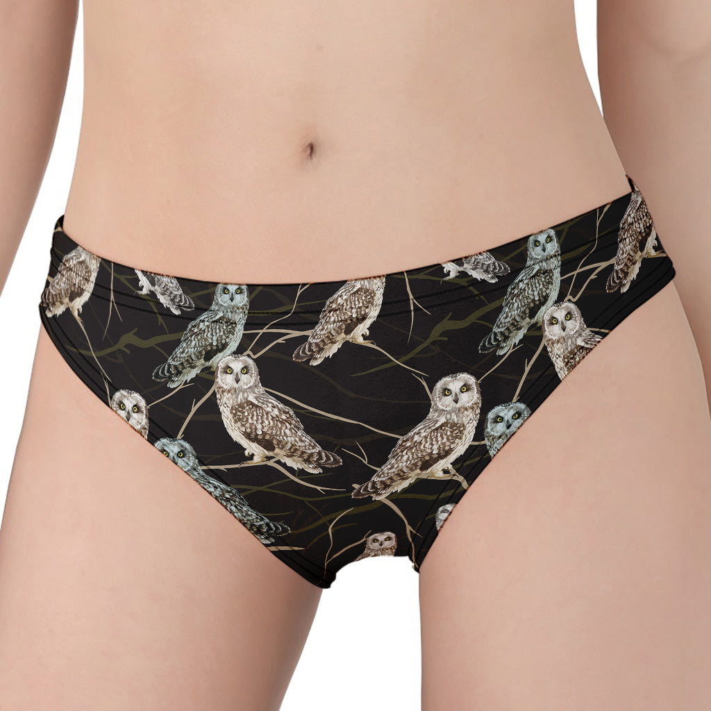 Night Owl Pattern Print Women's Panties