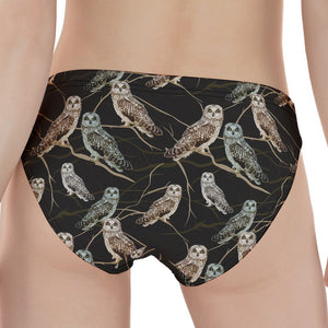 Night Owl Pattern Print Women's Panties