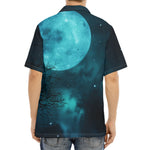 Night Sky And Full Moon Print Aloha Shirt