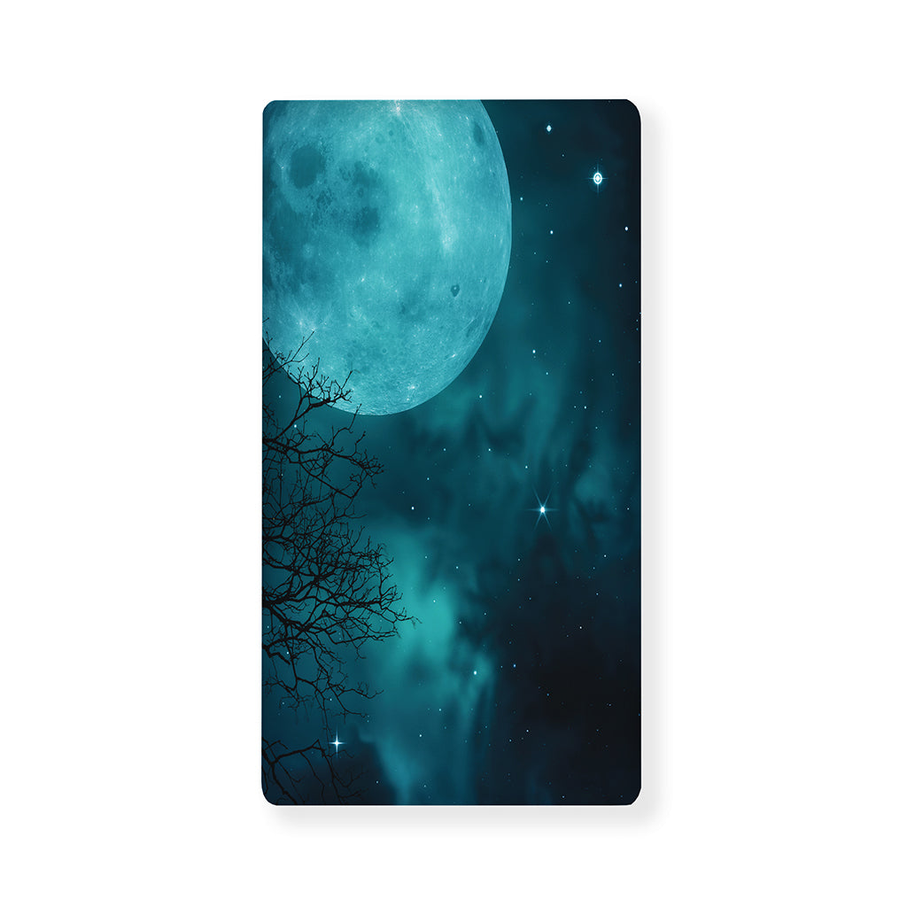 Night Sky And Full Moon Print Baby Crib Sheet