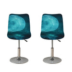 Night Sky And Full Moon Print Bar Stool Covers