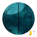 Night Sky And Full Moon Print Basketball