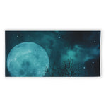 Night Sky And Full Moon Print Beach Towel