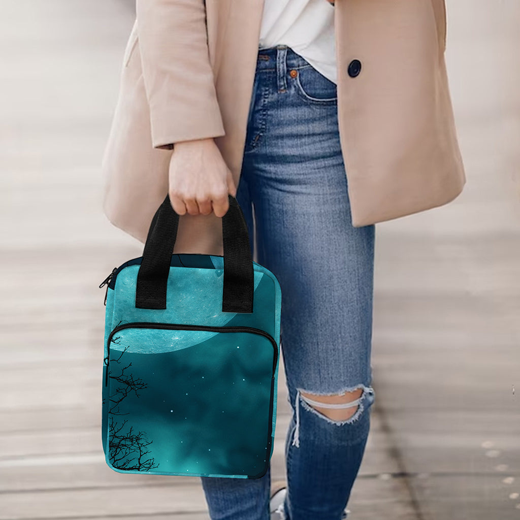 Night Sky And Full Moon Print Bible Tote Bag