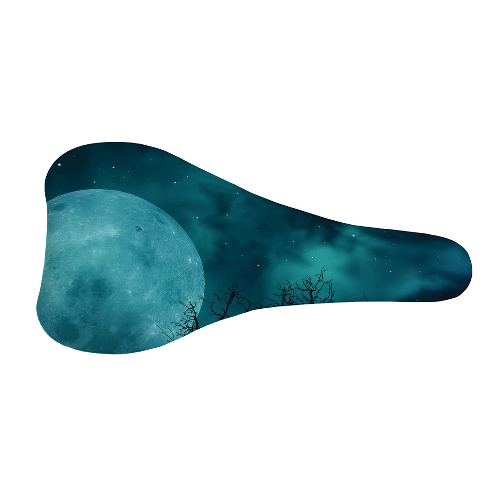 Night Sky And Full Moon Print Bicycle Seat Cover