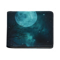 Night Sky And Full Moon Print Bifold Wallet