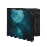 Night Sky And Full Moon Print Bifold Wallet